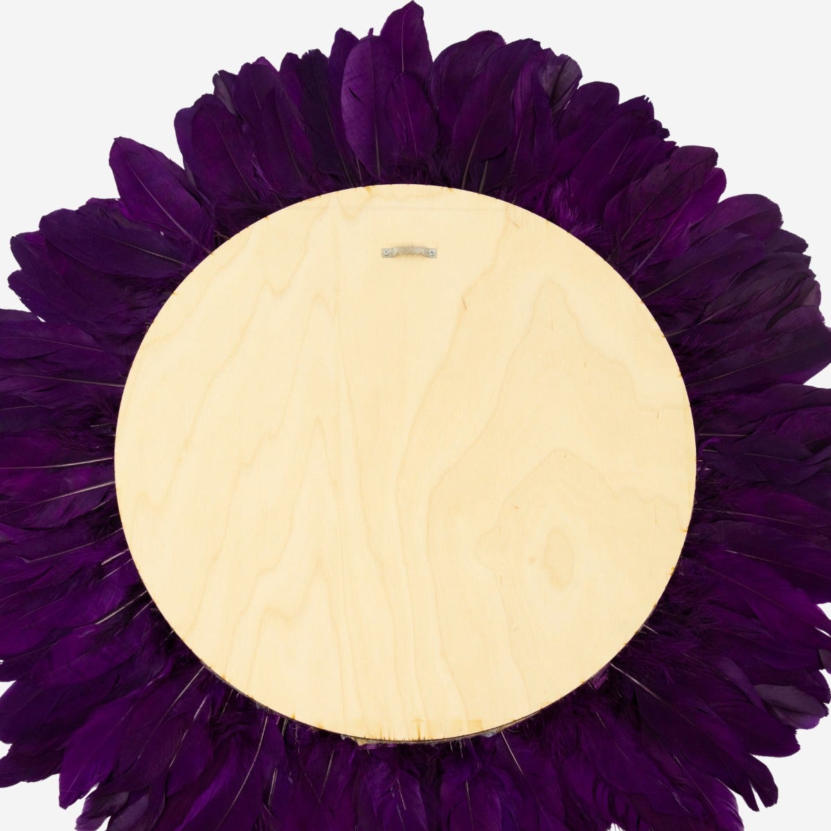 Unique Decorative Feather Wall Art Inspired by African JuJu Hats - Purple - Feathers