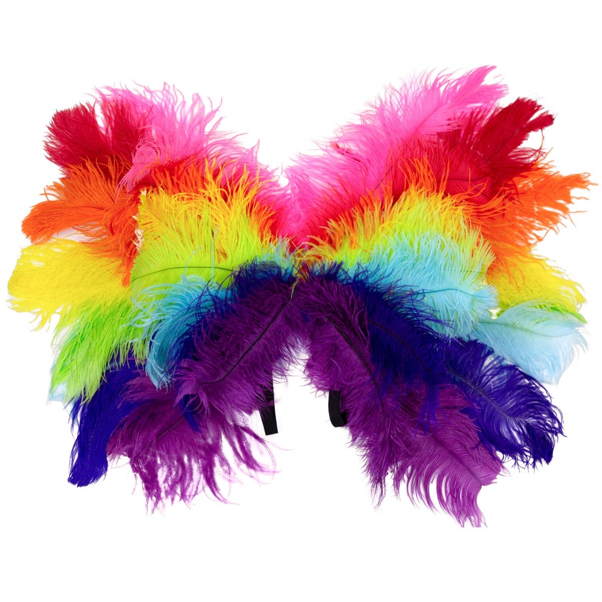 Upcycled Rainbow Fantasy Costume Wings - Feathers