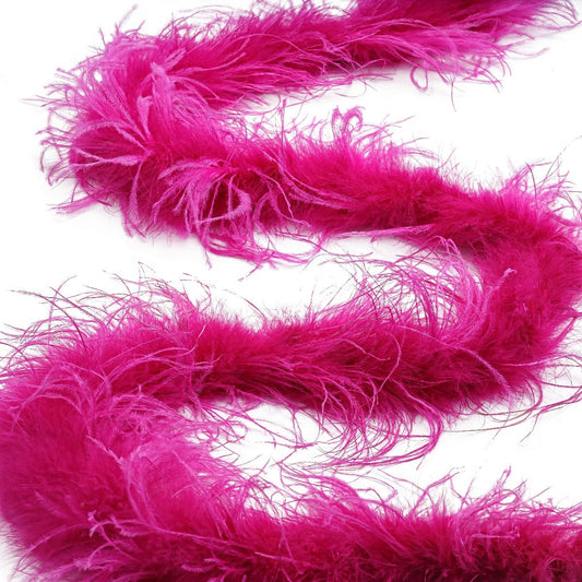 Very Berry Fuchsia 2 Ply Ostrich Feather Boa - Ostrich Boa