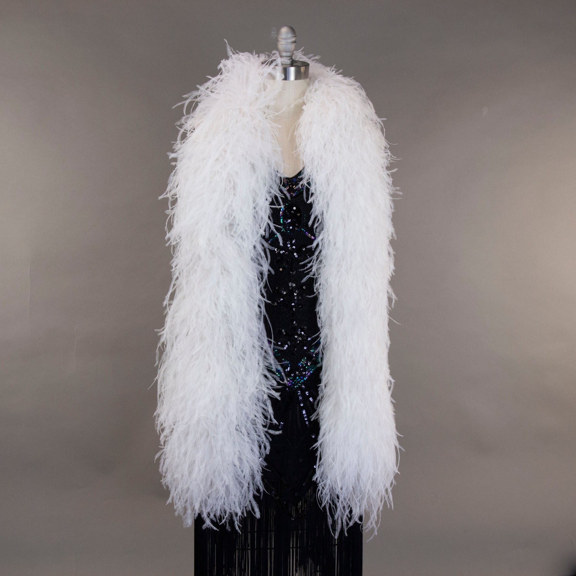 White 10 Ply Ostrich Feather Boa