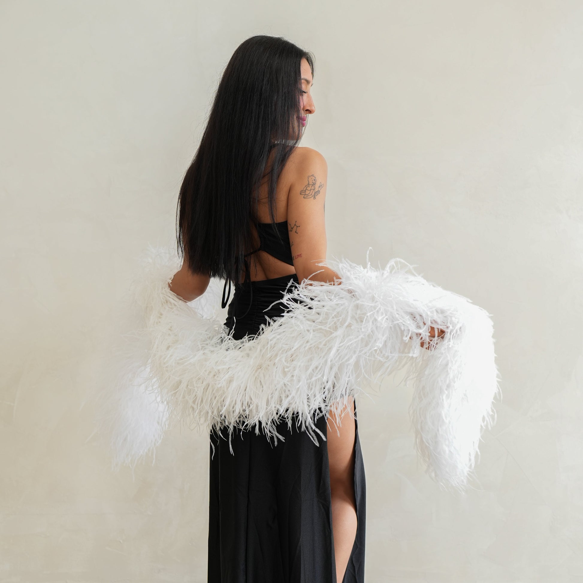 White 10 Ply Ostrich Feather Boa