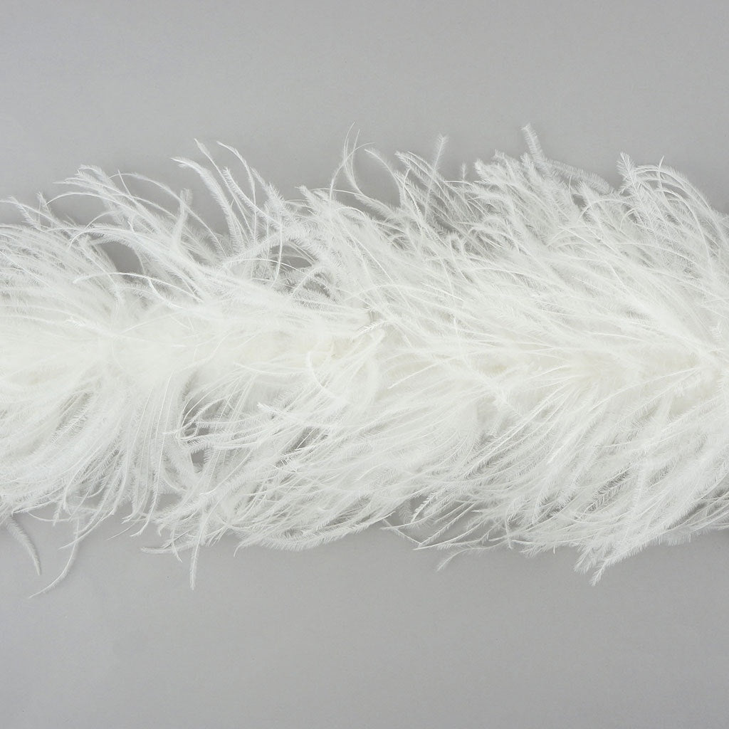 White 4 Ply Ostrich Feather Boa - Ostrich Boa