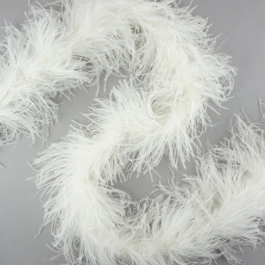 White 4 Ply Ostrich Feather Boa - Ostrich Boa