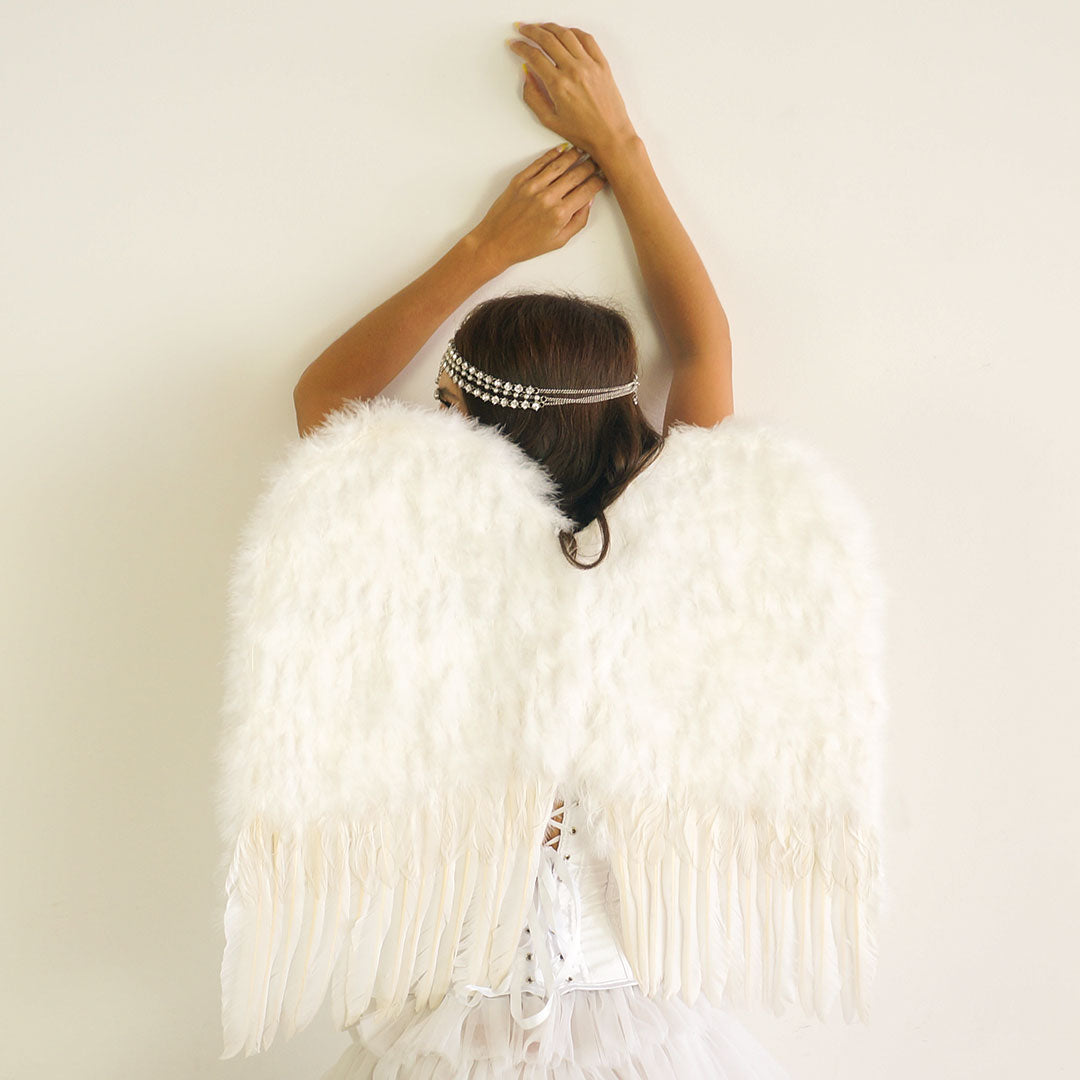 Medium Angel Costume Wings - White