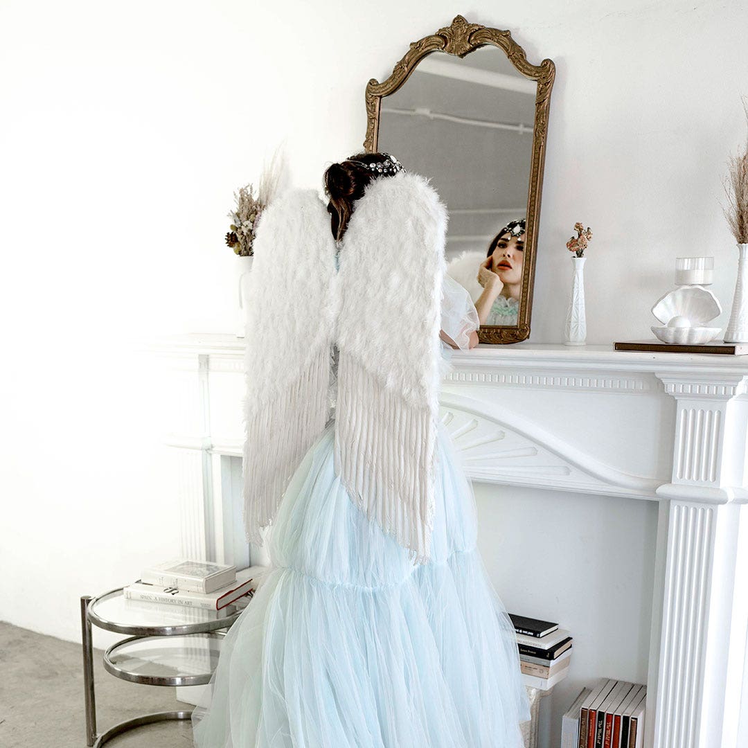 Large Angel Costume Wings-White