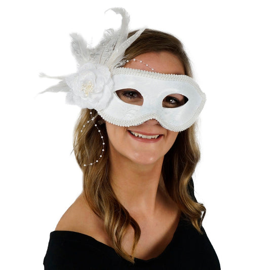 White Feather Mask - Feathers