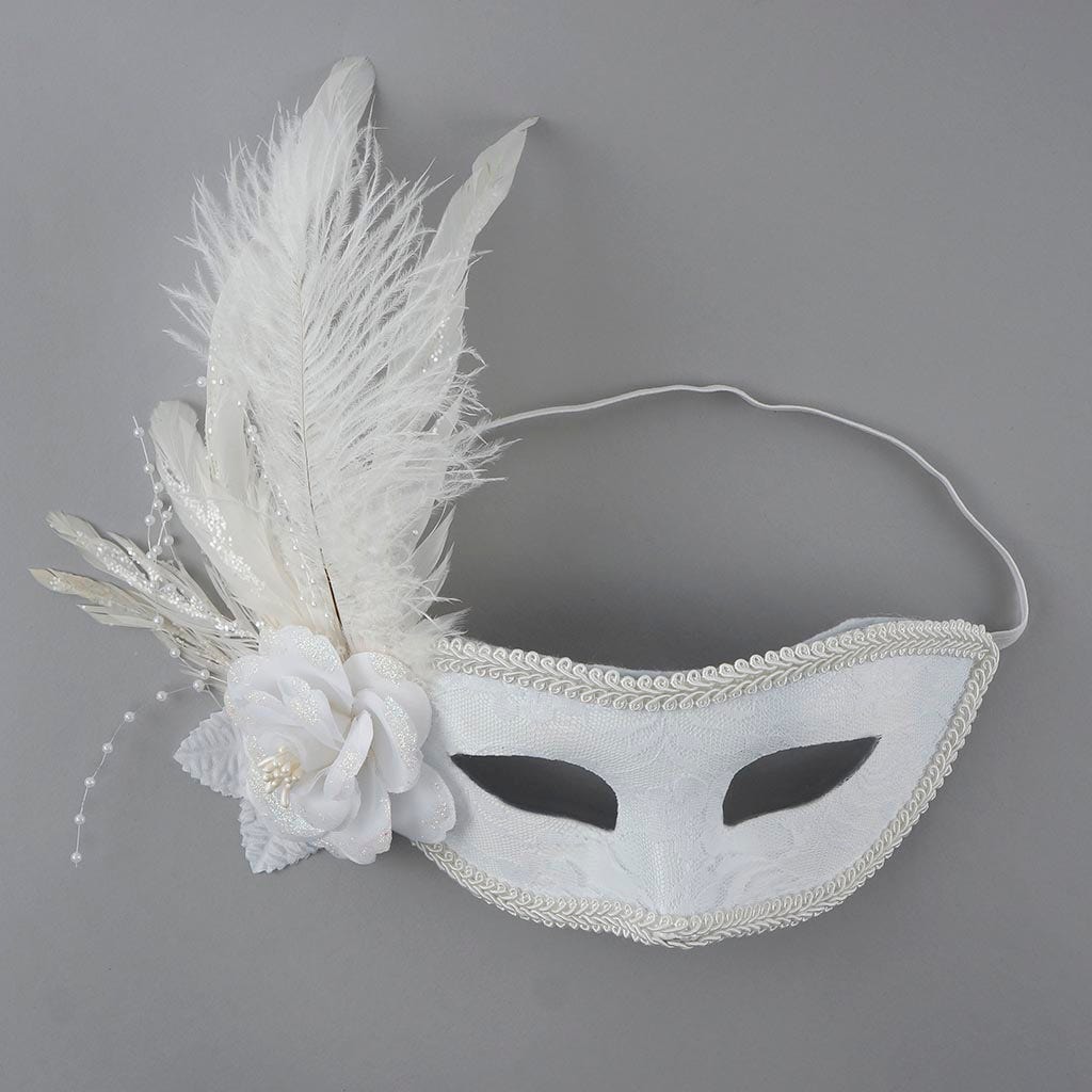 White Feather Mask - Feathers