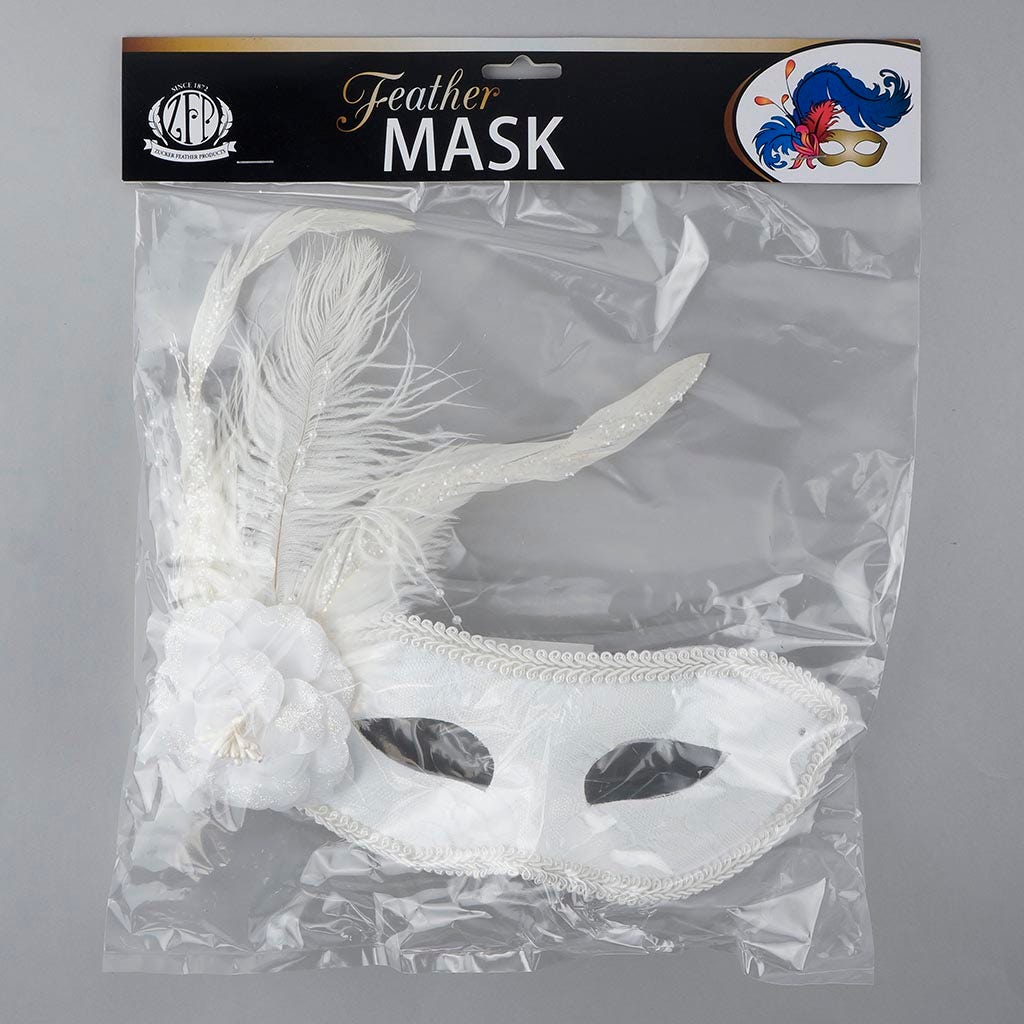 White Feather Mask - Feathers