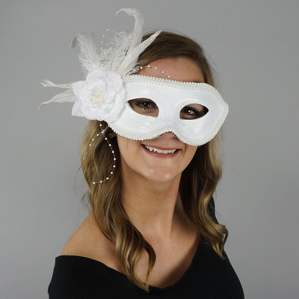 White Feather Mask - Feathers