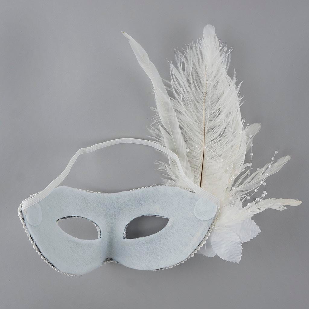 White Feather Mask - Feathers