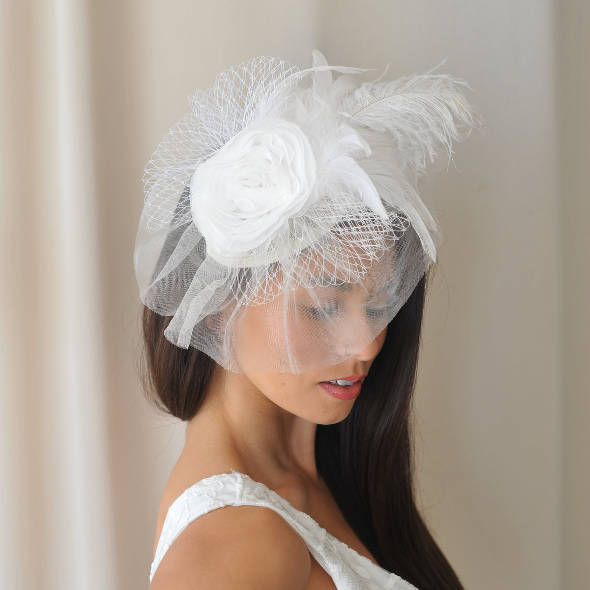 White showgirl headdress white fringe headpiece Amazon.com: BABEYOND Carnival Feather Headpiece Showgirl  main image 2
