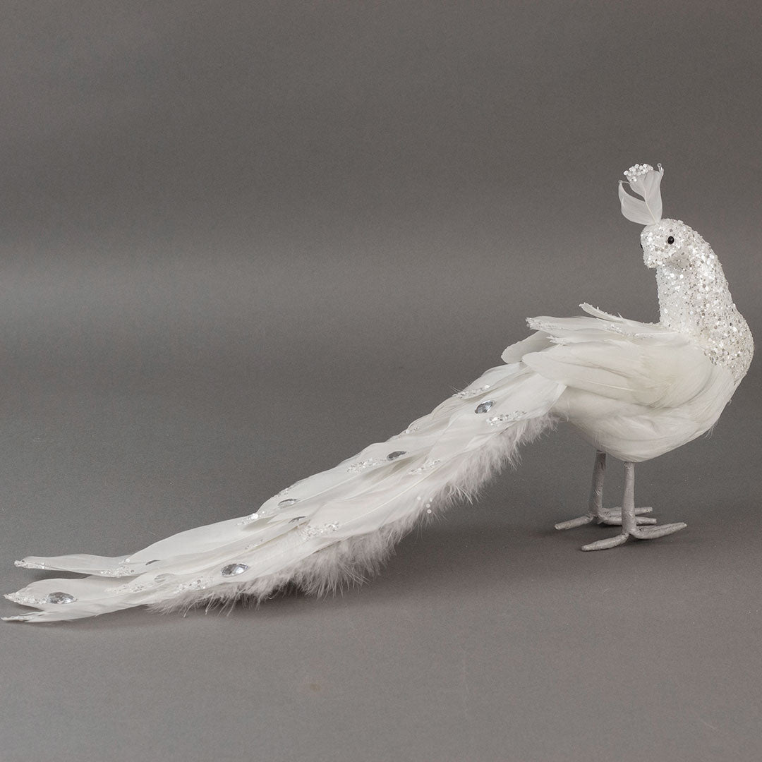 White Peacock Ornament