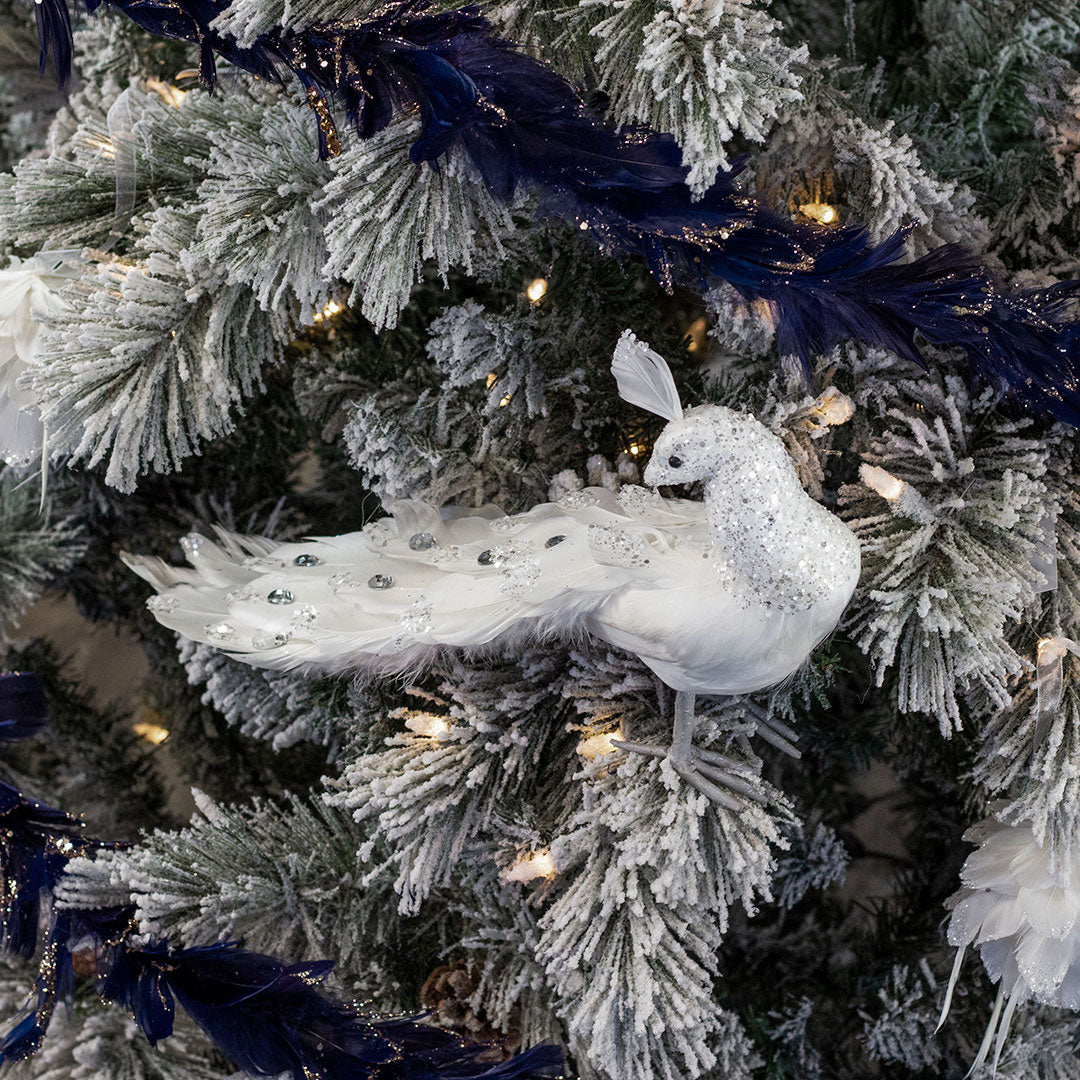 White Peacock Ornament