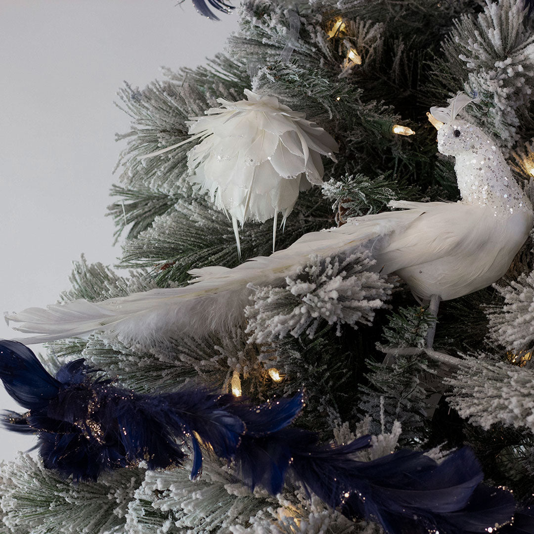 White Peacock Ornament