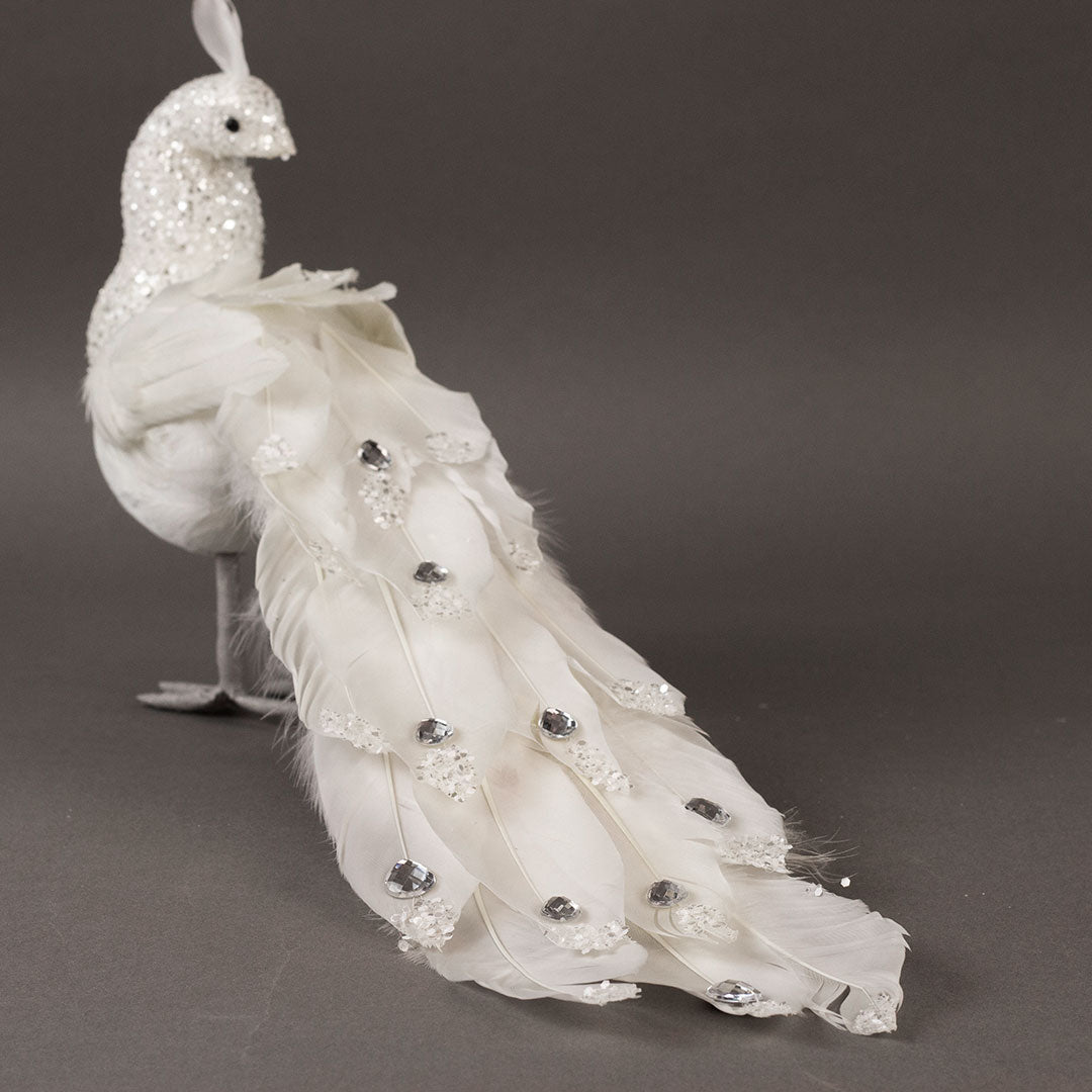 White Peacock Ornament