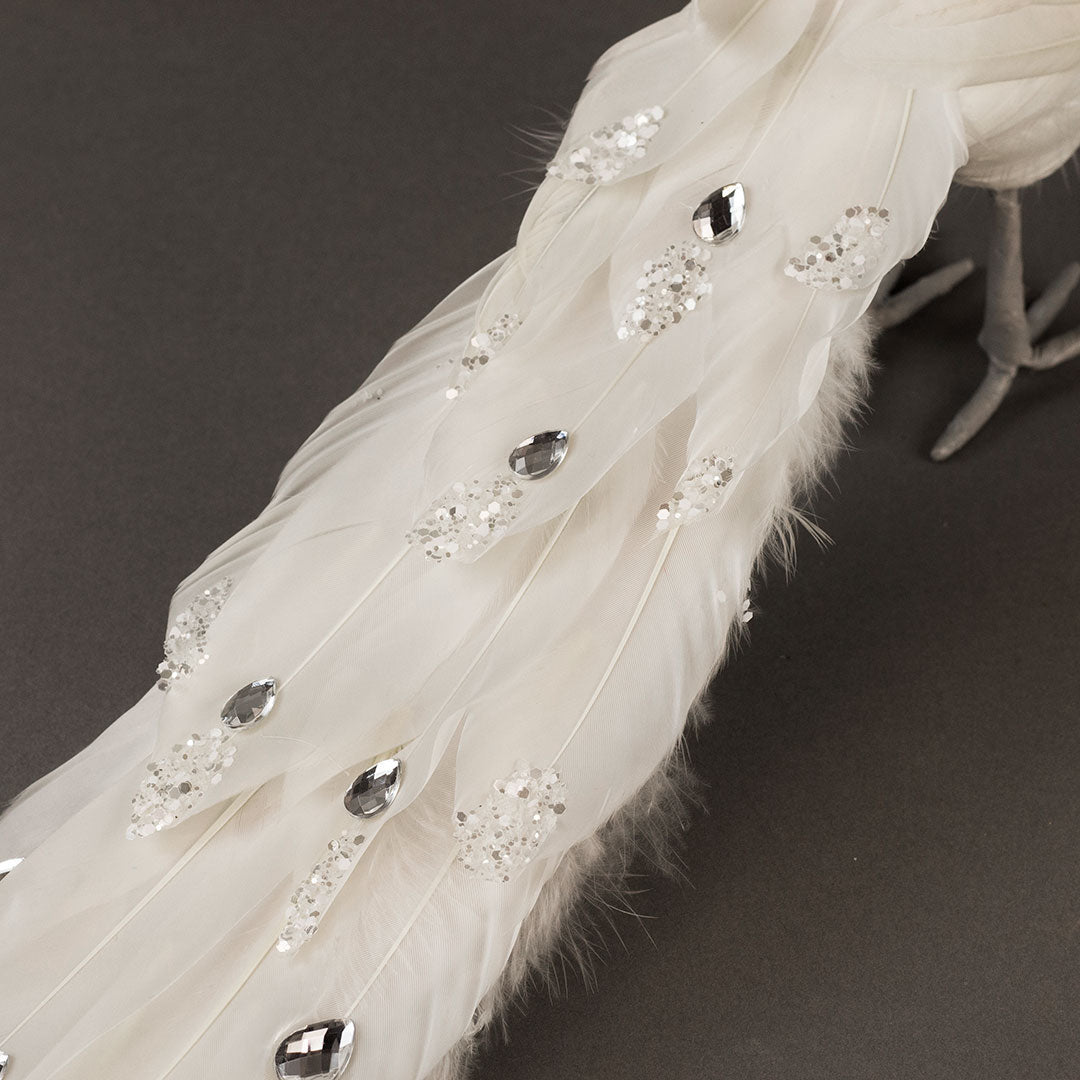 White Peacock Ornament