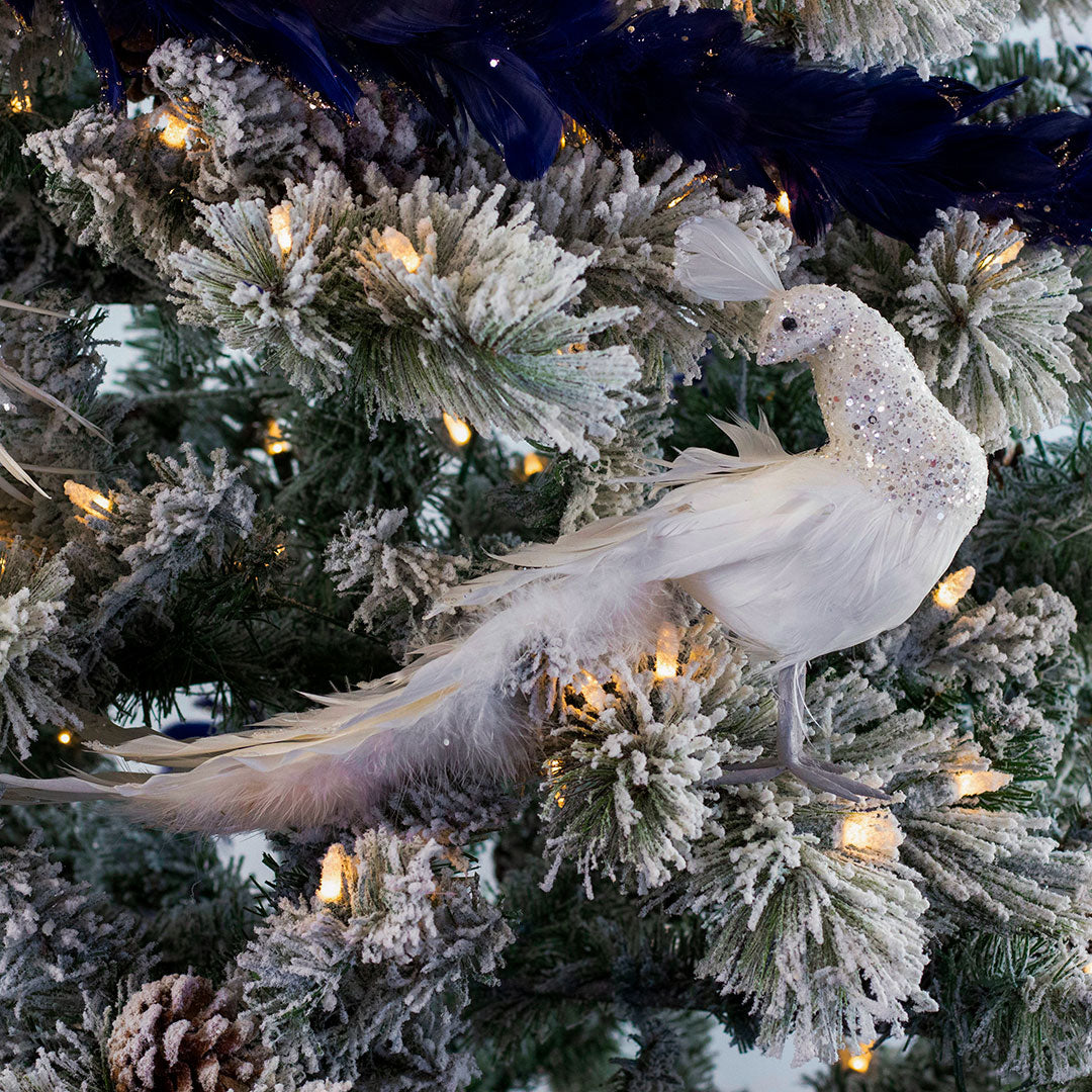 White Peacock Ornament