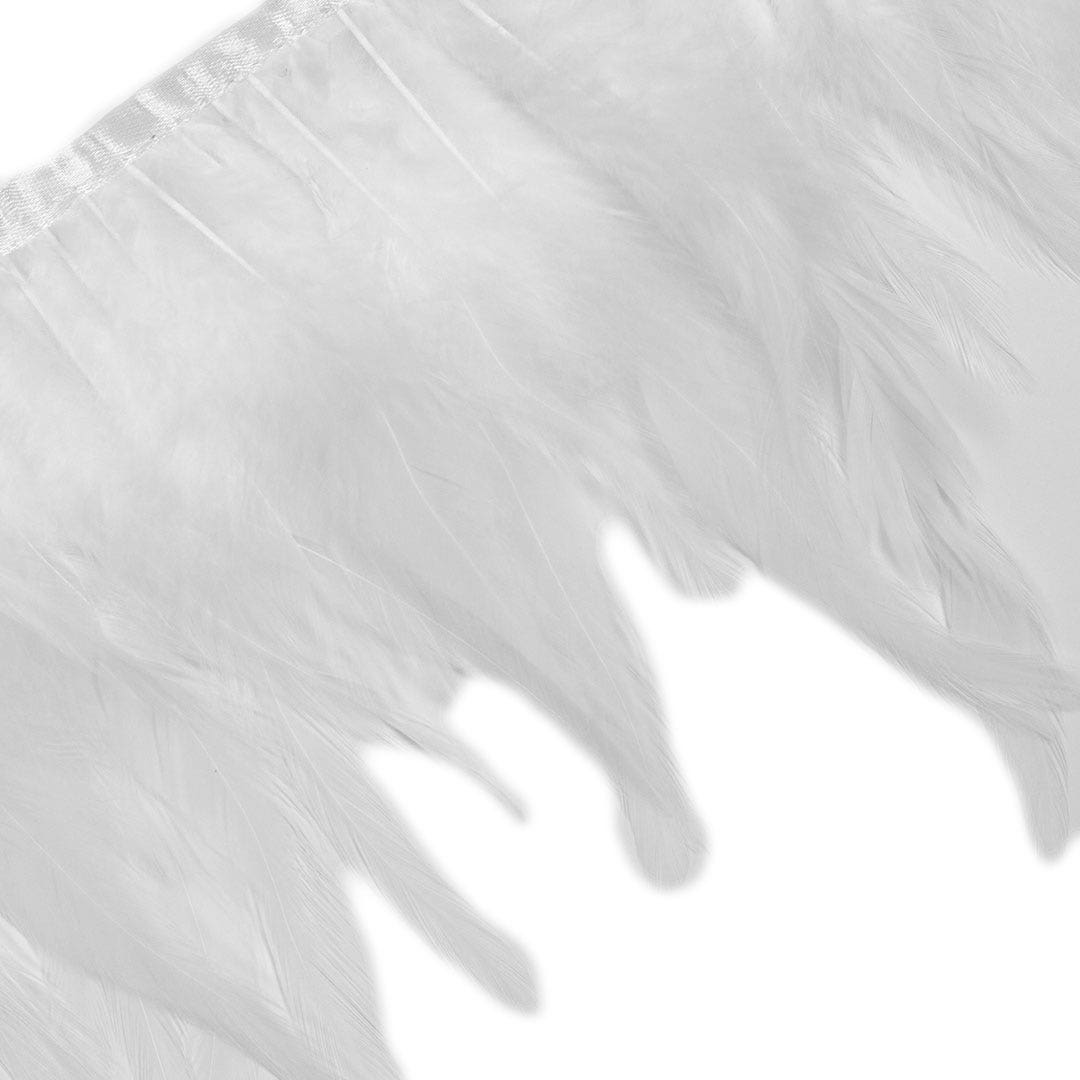 Rooster Saddle Fringe on Bias 6-8" x 1 YD-White