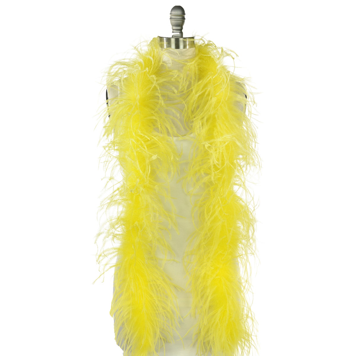 One Ply Ostrich Feather Boa - Lemon