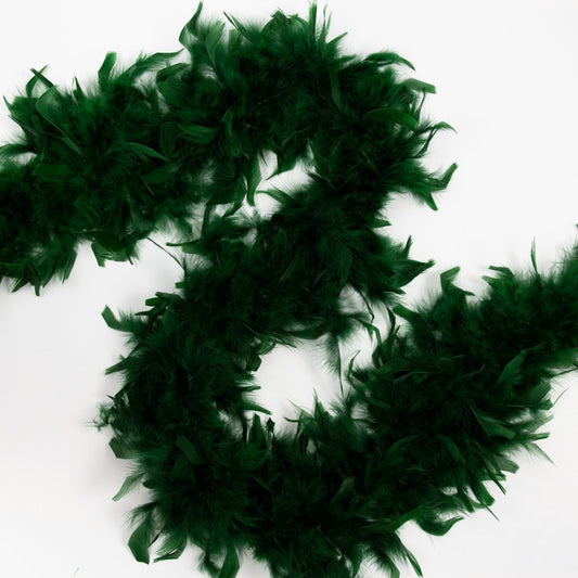 Chandelle Feather Boa - Lightweight - Forest Green