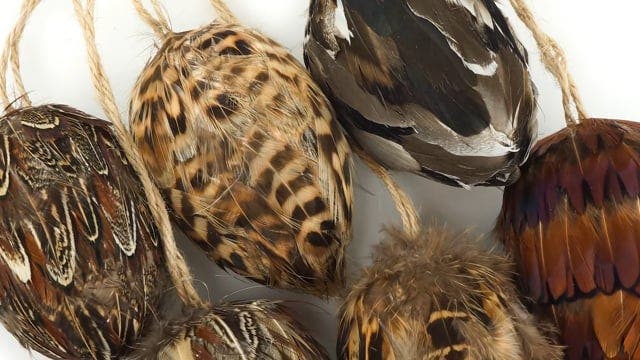 Assorted Natural Feather Ornaments - 3"