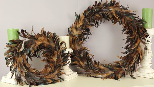 Schlappen Feather Wreath - Natural