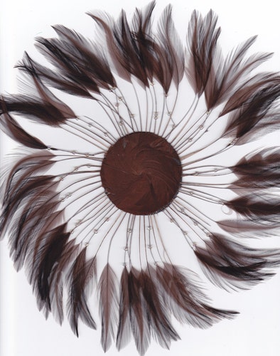 Feather Hackle Plates Solid Colors - Brown