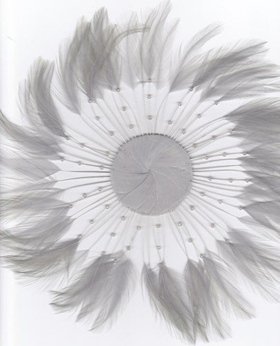 Feather Hackle Plates Solid Colors - Grey