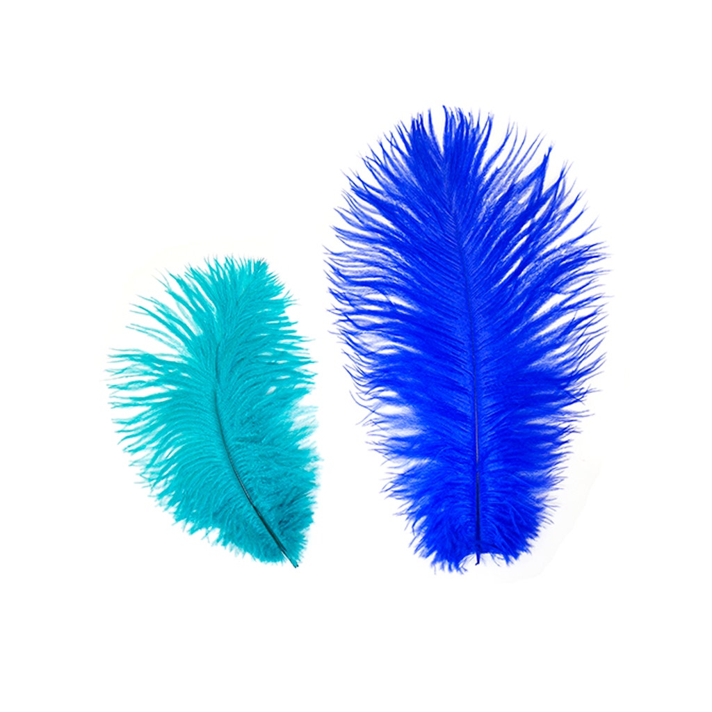 Dark Aqua Ostrich Drabs Feather | Buy 9-12 Inches Bulk Feathers