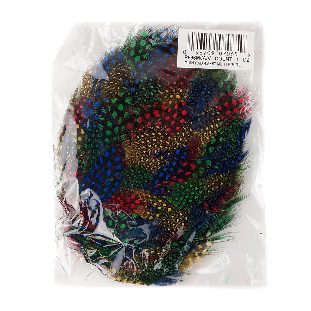 Guinea Mix Dyed Feather Pad - Vibrant Mix