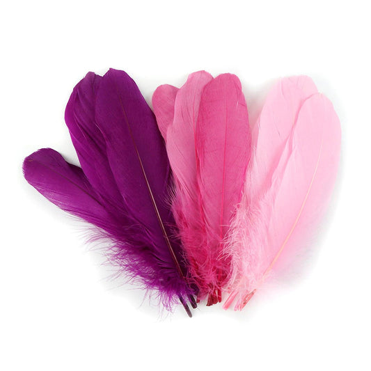 Hard Pole Natural Goose Feathers for Crafts Plumes 6-8inch/15-20cm