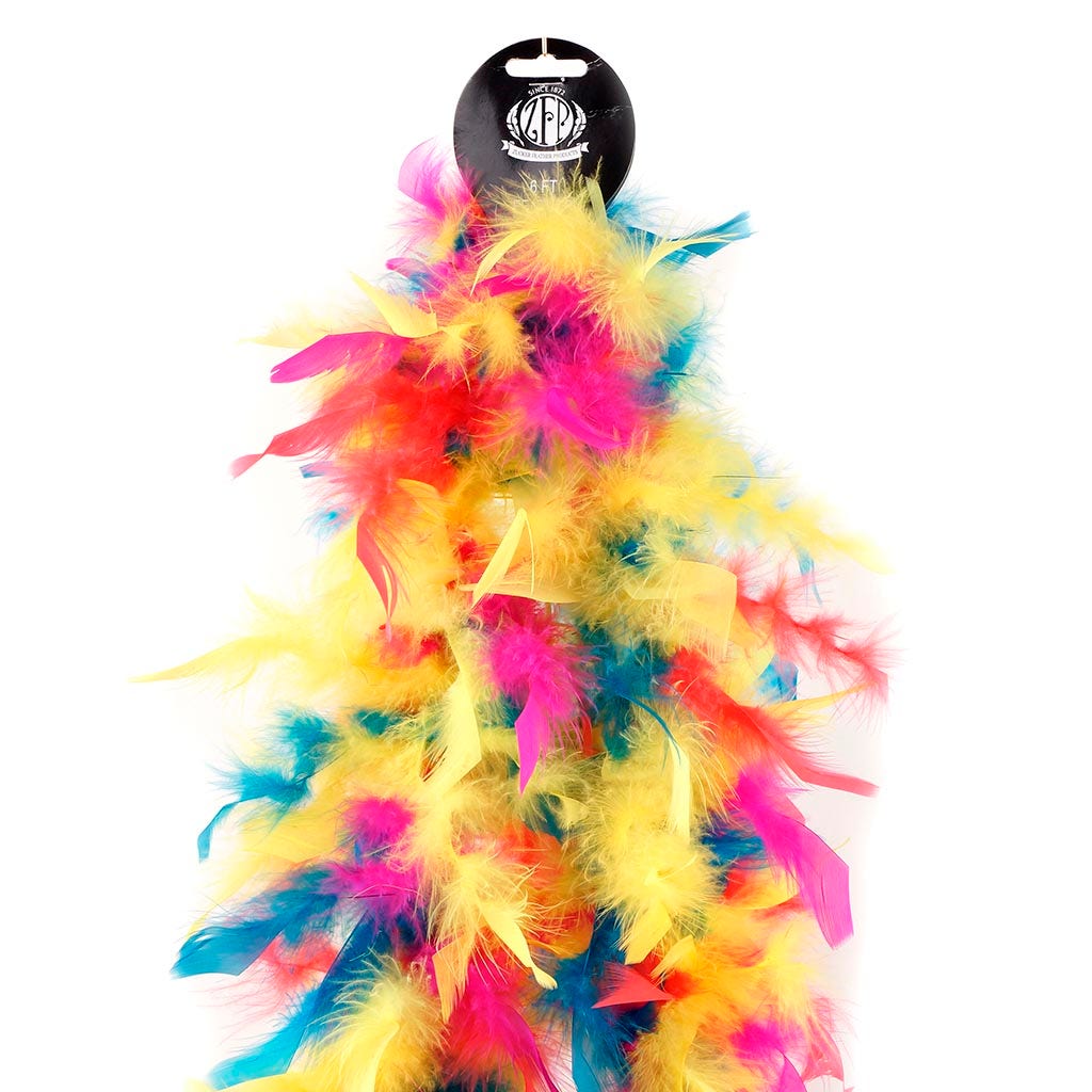 Chandelle Feather Boa - Lightweight - Hot Mix