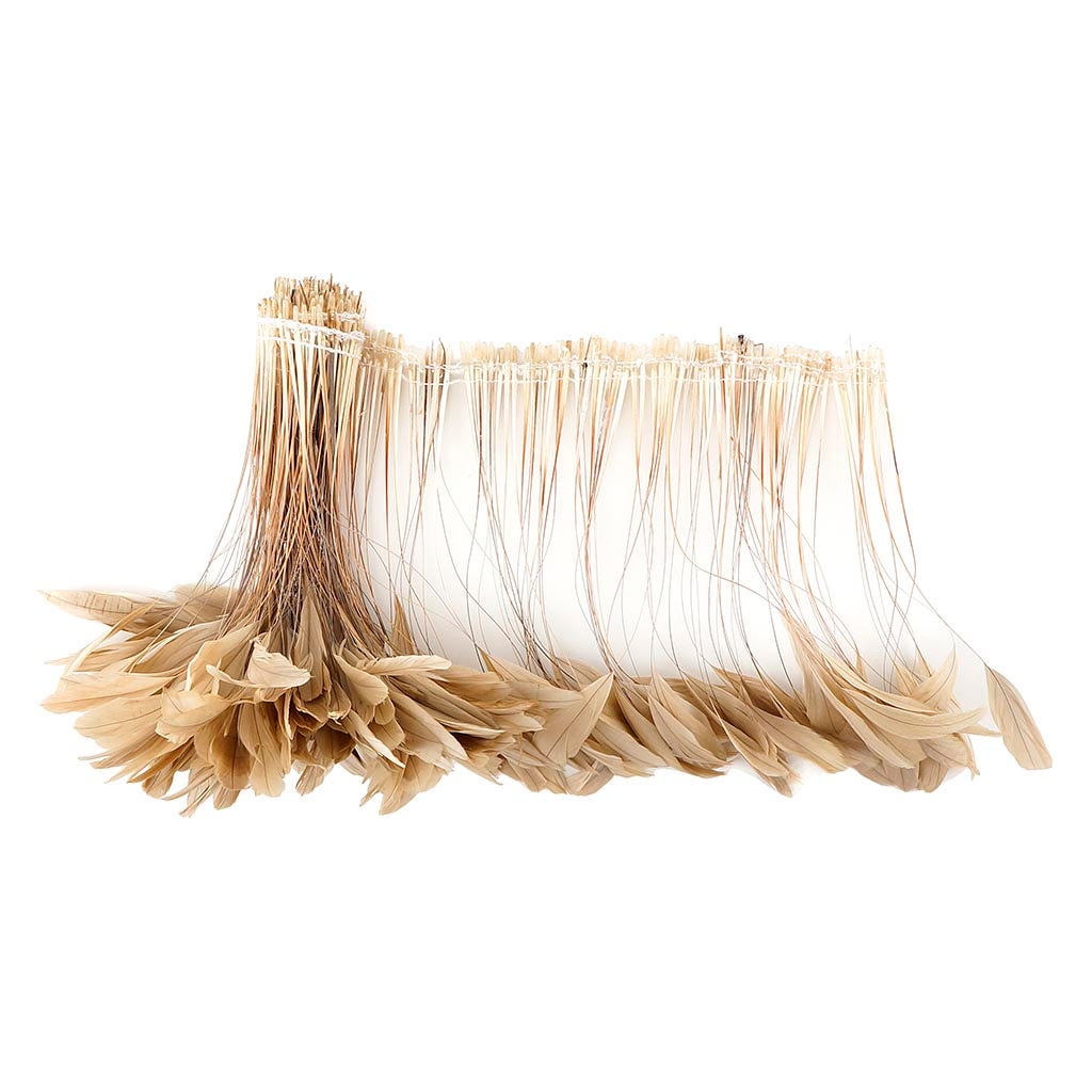 Stripped Bleached Coque Fringe - Beige