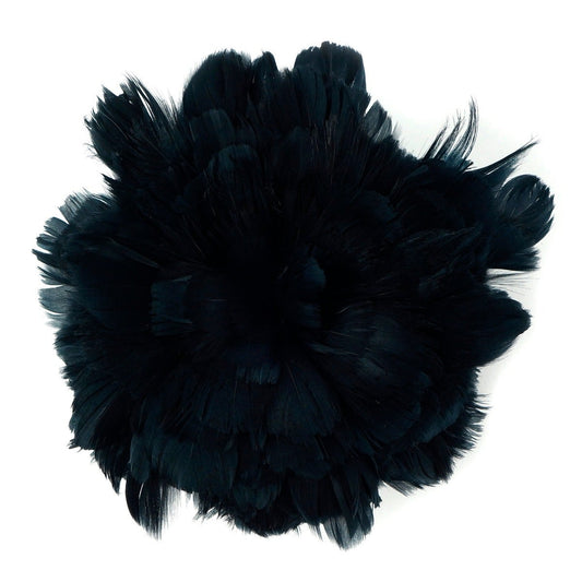 Goose Coquille Dyed Feathers - Black