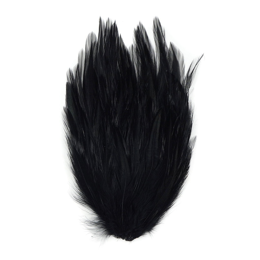 Hackle Feather Pad Dyed - Black