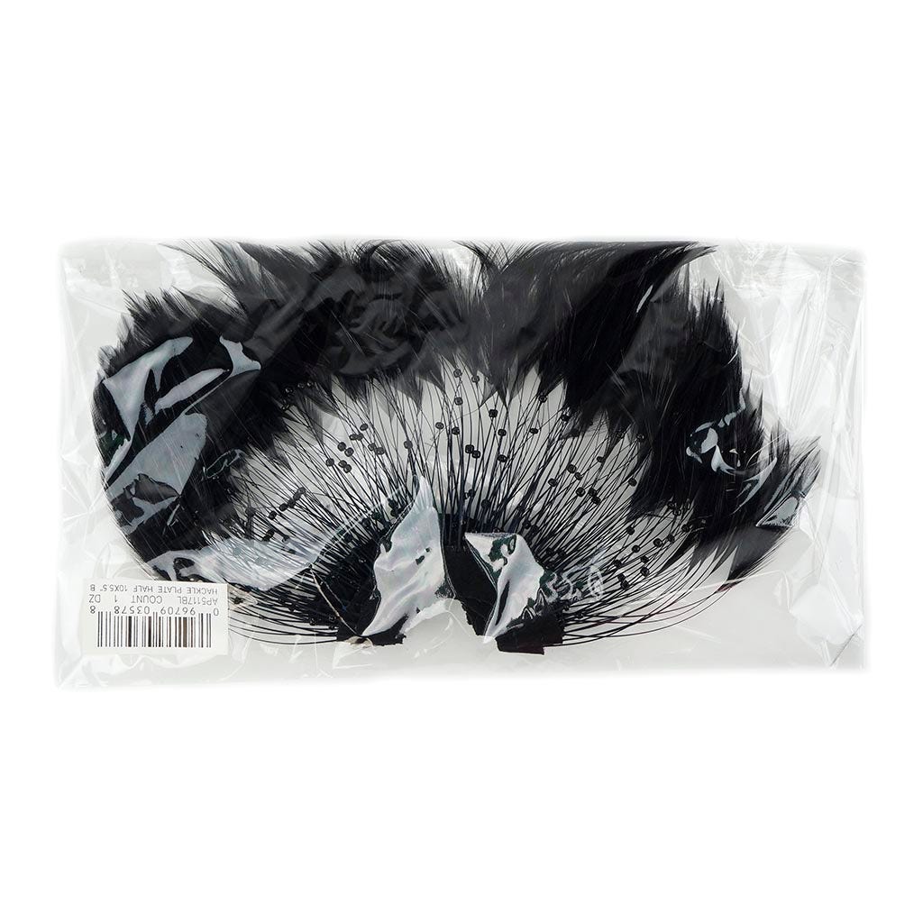 Feather Hackle Plates Solid Colors - Black