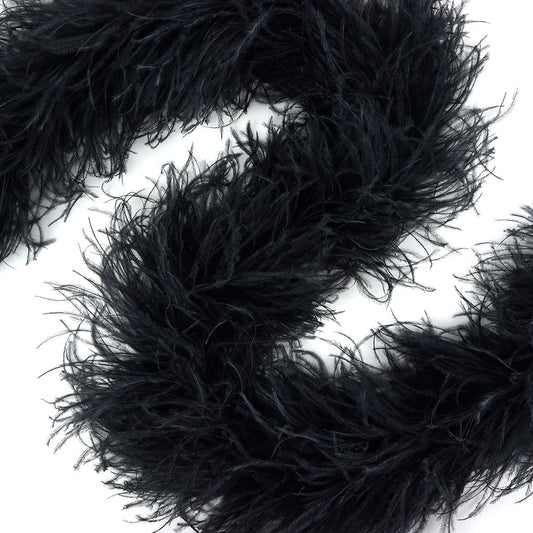 Black 4 Ply Ostrich Feather Boa