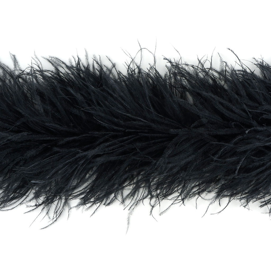 Black 4 Ply Ostrich Feather Boa