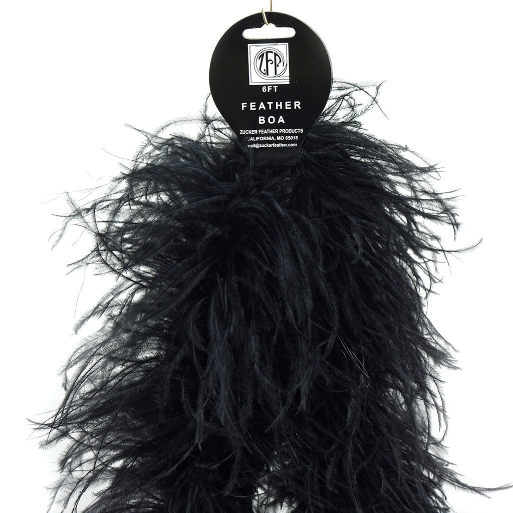 Black 3 Ply Ostrich Feather Boa