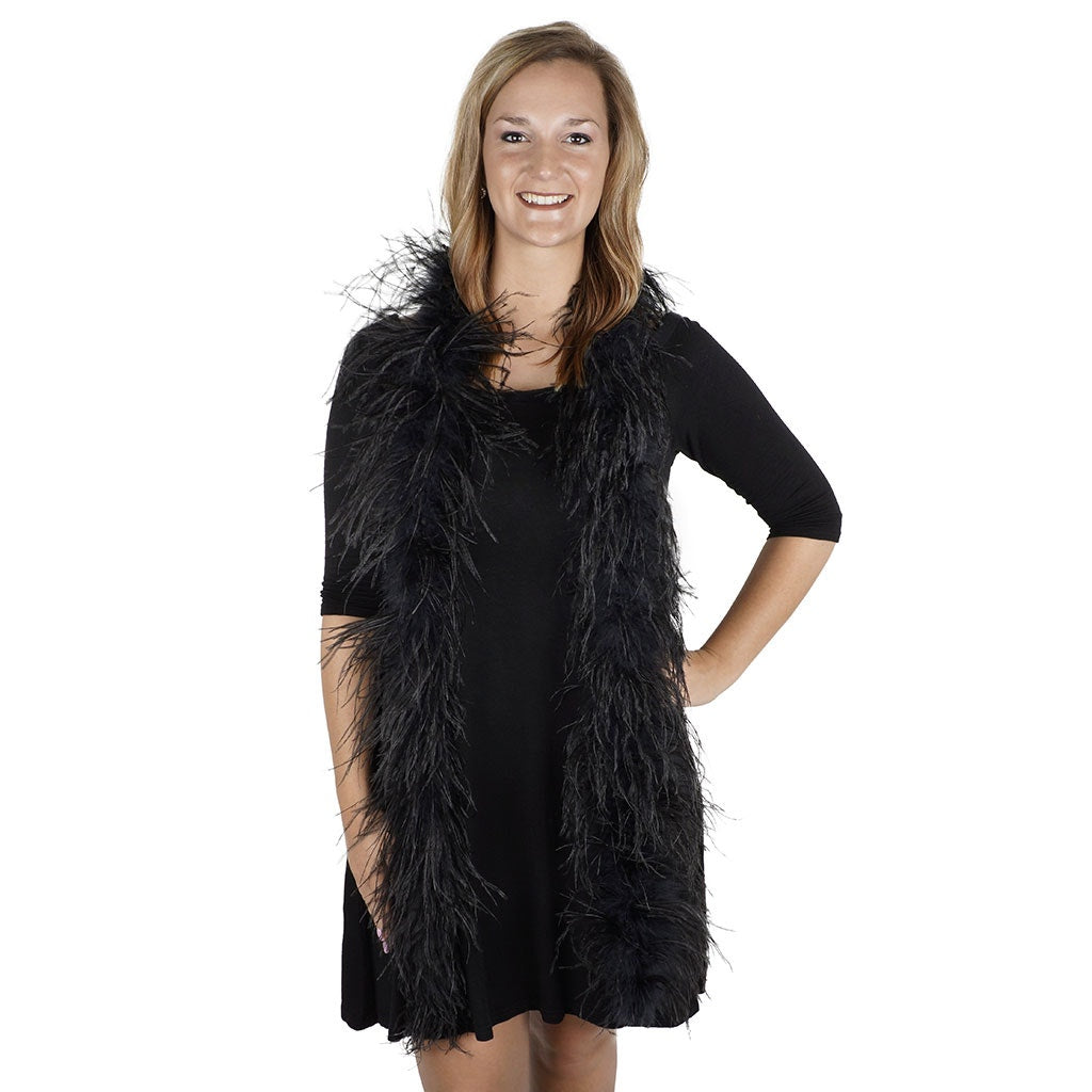 Ostrich Feather Boa - Value Two-Ply - Black