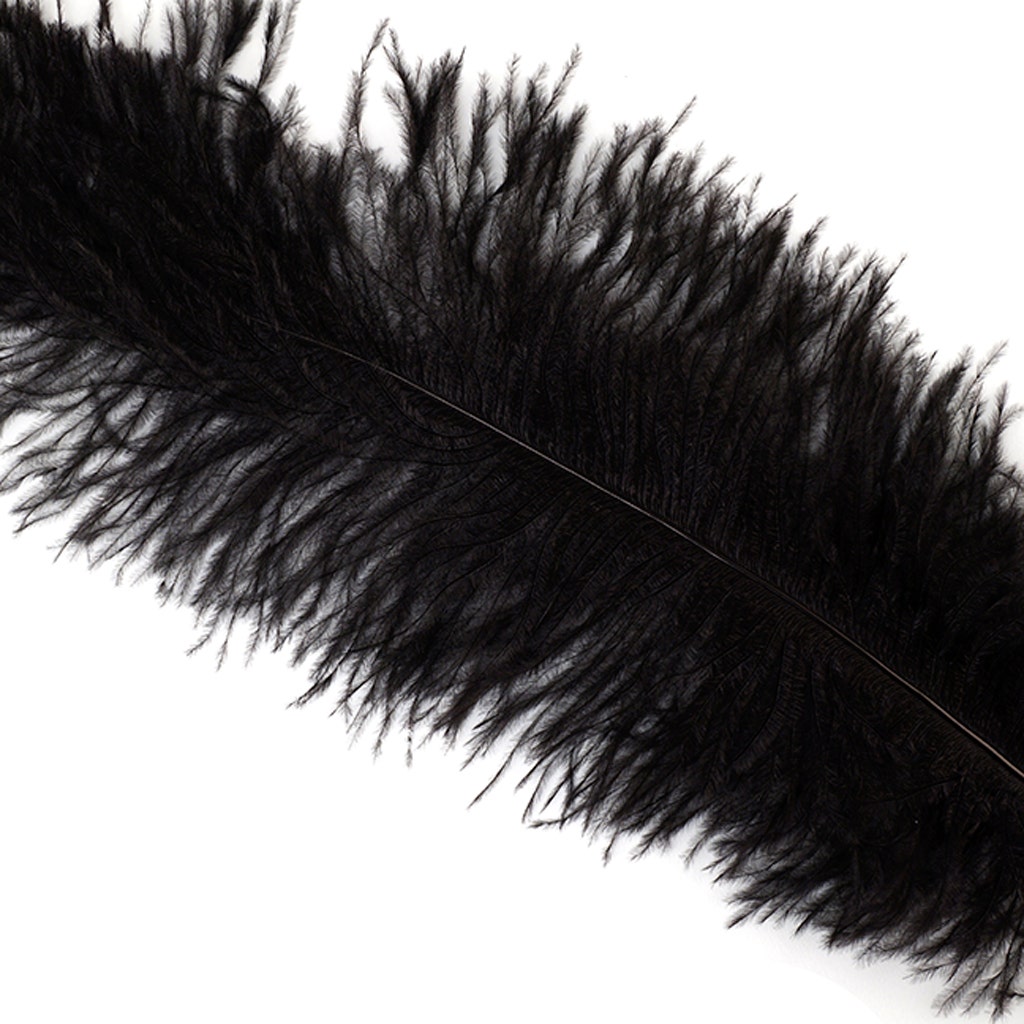 Ostrich Feathers-Floss - Black