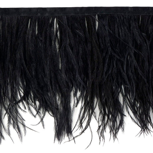 Ostrich Feather Fringe 2PLY - Black