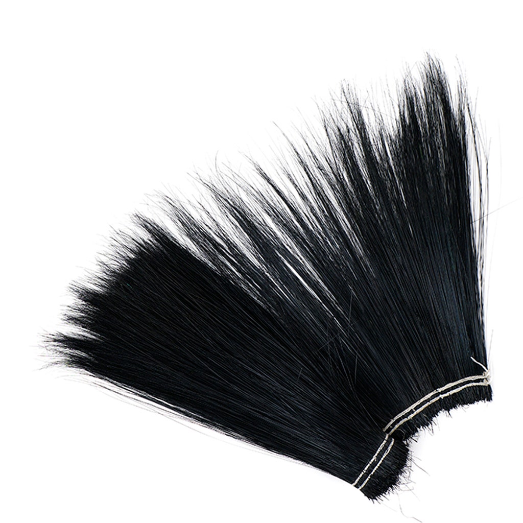 Peacock Flue (Herl) Burnt-Dyed Feathers [{WEDDING CENTERPIECES}] - 12- 14" - Black