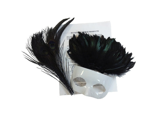 DIY Mask Kits-Assorted Feathers - Black
