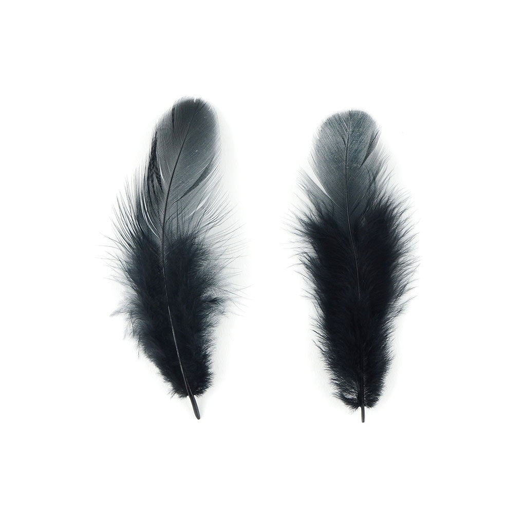 Loose Rooster Plumage Dyed - Black