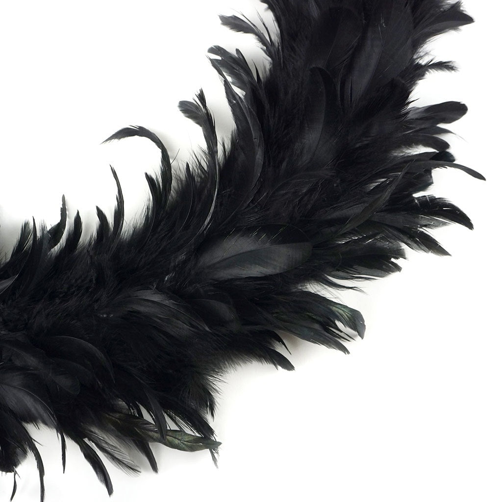 Schlappen Feather Wreath Black