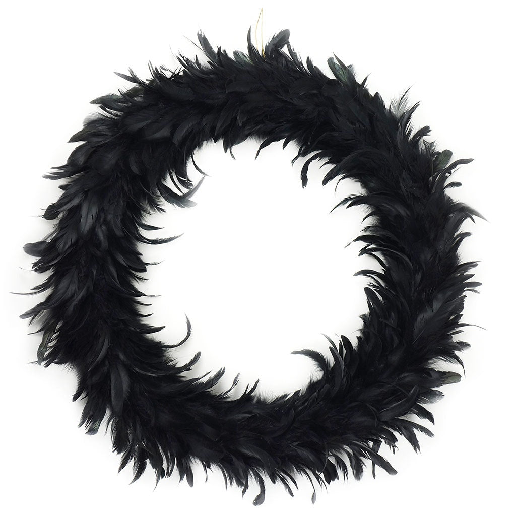 Schlappen Feather Wreath Black