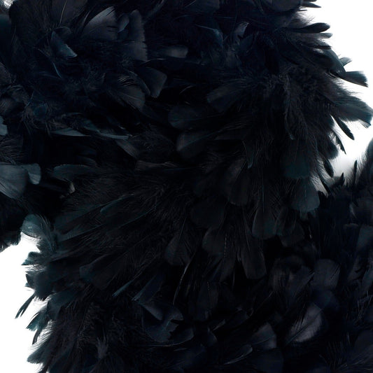 Turkey Ruff Feather Boa - 14-16" - Black