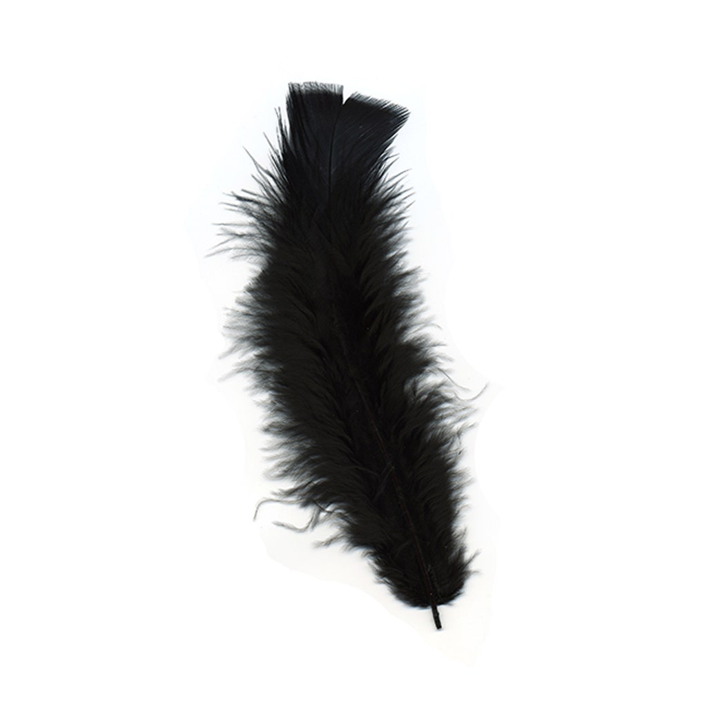Turkey Feather Flats Dyed - Black