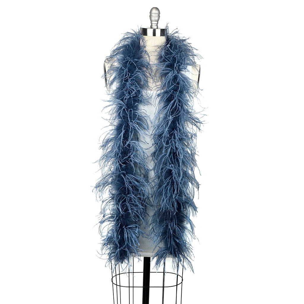 Twilight Blue 2 Ply Ostrich Feather Boa
